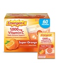 Emergen-C 1000mg Poudre de vitamine C pour le soutien quotidien de l'Immune Suppléments de vitamine C sans caféine avec le zinc et le manganèse, B Vitamines et électrolytes, Super Orange Flavor - 60 Comte/2 mois d'approvisionnement