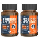 100 Billion Probiotics for Men and Women 27 Strains 5 Organic Prebiotics for Gut Digestive & Immune Health, Supports Diarrhea Gas Bloating, Non-GMO, Zero Fillers – Made in USA丨120 Caps