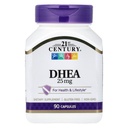 21st Century DHEA 25 mg Capsules (90 Count), Hormone Balance Dietary Supplements, DHEA Supplement for Women & Men Gluten-Free, Non-GMO, No Added Preservatives or Artificial Flavors