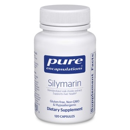 Encapsulations pures Silymarin - 250 mg Thistle de lait par gélule - Soutien de la santé du foie - Supplément antioxydants - Non-OGM et végétalien - 120 capsules