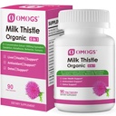 OMOGS Thistle de lait biologique, supplément de thistle de soutien du foie à base de plantes, avec racine de dandelion, glutathion, Berberine HCL & Curmeric, support foie nettoyer la désintoxication et la réparation, 90 capsules