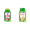Vitafusion Extra Strength Vitamine D3 Gommy & Power C Gommy Vitamine C pour le soutien immunitaire, Aromatisé orange, 282 mg Vitamine C, Amérique, Numéro 1 Marque Vitamine Gommy, 50 Jours d'approvisionnement, 150 Compte