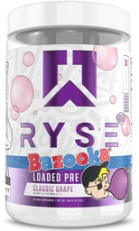 RYSE Charged Pre Workout Poudre - Bazooka Grape - Pré-entraînement quotidien pour les hommes et les femmes avec 390mg de caféine, Beta Alanine et Citrulline pour pompe, focus et énergie - 30 portions