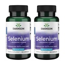 Swanson Sélénium (L-Sélénométhionine) - Supplément à base de plantes Promouvoir la santé cardiaque et la santé de la prostate - Peut soutenir le système immunitaire et la santé thyroïde - (300 capsules, 100 mcg chacune) (2 pack)