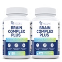 2-Pack Suppléments Cerveau pour la mémoire et la focus.Nootropic avec Bacopa, Lion's Mane, Alpha GPC.