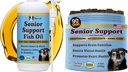 Natural Dog Company Senior Dog Bundle – Omega 3 Huile de poisson Liquide 16oz & Bien-être des aînés Chews 90ct – Soutenir la mobilité, le cerveau, le coeur et la santé des yeux avec Turmeric, Salmon, Lion, Mane & Omega-3s