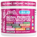 Propre Nutra Vaginal Probiotiques pour les femmes + Prébiotiques Enzymes digestifs Bromélain Cranberry D Mannose Cavalier noir Cohosh Artichoke Hibiscus Fleurs Probiotique pour la santé digestive 90 Capsules végétaliennes