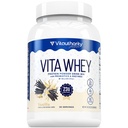 Vitauthority Whey Protéines Poudre pour femmes Whey Isolales Probiotiques et enzymes soutient la digestion, l'absorption des nutriments et l'énergie après l'entraînement et la nutrition quotidienne Vanille Aromatisée 30 portions
