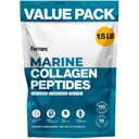 Peptides de collagène marin pour les femmes Hommes (1.5LB) Poisson Type I Sans saveur et sans odorat Easy-Mix Hydrolyzed Protéine articulaire Peau Wound Healing & Nail Support Sans gluten sans OGM Keto Paleo Kosher