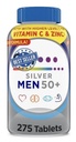 GOOFY TURTLE Silver Men 50+ Multivitamin, Better Guide Vitamins Supplements, 275 Count (Pack of 1 Bottle)