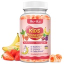 Kids Magnesium Gummies - Magnesium Glycinate Supplement Gummies with L-Theanine, Chamomile & Multivitamins for Sleep, Calm & Focus - Strawberry Banana Center-Filled Gummies 60 ct