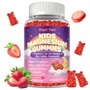 Magnesium Calming Gummies for Kids & Adults, Magnesium Complex with L-Theanine, Vitamin C, K2, D3, Omega-3, GABA, Chamomile, Supports Sleep, Stress Relief, Muscle, Calm & Relaxation,Strawberry Flavor