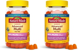 Nature Made Advanced Womens Gummy Multivitamins with Magnesium Citrate, Calcium, B Vitamins, Multivitamin Gummies for Women, 90 Multi Vitamin Gummies, 30 Day Supply,(Pack of 2)