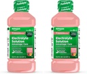 Amazon Basic Care Advantage Care Electrolyte Solution with Prevital Prebiotics, Strawberry Lemonade, Hydration Drink, Replenish Electrolytes, Fluid & Zinc, 33.8 Fl Oz (Pack of 2)