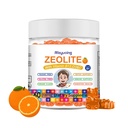 Zeolite for Kids&Adults Supports Cell Restoration,Natural Body Cleanse,Support Digestive Health,Immune System,Improves Focus,Vitamin B12, D3&C, Sugar-Free (60 Count, Compound Orange)