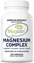 Magnesium L-Threonate Complex | 4 Highly Bioavailable Forms - (Patented Magtein™) Magnesium L-Threonate, Glycinate, Malate, Taurate | No Oxide | Brain Health, Sleep Support | 300mg Serving | 120 Caps