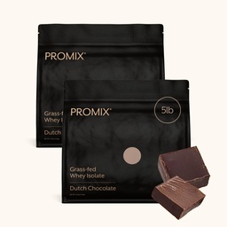 ProMix Nutrition Whey Protein Isolate Powder, Chocolate - Grass-Fed - ­Post Workout Fitness & Nutrition Shakes, Smoothies, Baking & Cooking Recipes - Gluten-Free & Keto-Friendly - 5lb