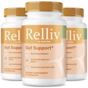 (3 Pack) Relliv – Premium Gut Support Formula with All-Natural Ingredients to Help Maintain Digestive Health and Comfort, Gentle and Easy-To-Swallow Pills, Just Take 2 Caps Daily (180 Capsules)