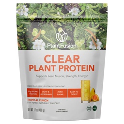 PlantFusion Vegan Clear Protein Powder with Pea Protein Peptides - 20g Fast-Absorbing in Water, 90 Calories, Zero Sugar, Premium Alternative to Clear Whey - 16 oz