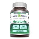Amazing Formulas Melatonin | 1 Mg Per Serving Supplement | Tablets | Non-GMO | Gluten Free | Made in USA (240 Count)