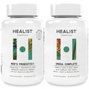 HEALIST Men’s Wellness Bundle – Probiotic + Omega 3 Supplement for Gut, Heart, Brain & Joint Health – 2-Pack, 30 Vegan Capsules Each