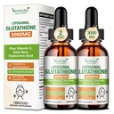 2 Pack 3000mg Liposomal Glutathione Liquid Drops, 98% Absorption Liposomal Glutathione with Vitamin C for Women, Glutathione Liposomal Supplement, Powerful Antioxidant Complex for Immune System, Liver