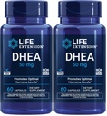Life Extension DHEA 50 mg – Hormone Balance Supplement, Memory, Muscle Mass and Bone Density Support, Healthy Sex Drive, Gluten-Free, Non-GMO, 60 Capsules, (Pack of 2)