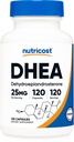 Nutricost DHEA 25mg, 120 Capsules - Gluten Free, Soy Free, Non-GMO, Supplement