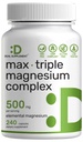 Magnesium Complex 1,000mg, 240 Capsules – Triple Magnesium Complex with Magnesium Glycinate, Citrate, Oxide – Mineral Supplements with Max Strength Elemental Forms + 100% Chelated & Purified