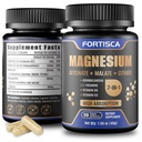 Triple Magnesium Complex 500mg 7 in 1 Magnesium Supplement with Glycinate Malate Citrate | High Absorption | 90 Capsules Portable for Home Outdoor Silica Mineral Supplements