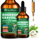 Soursop Drops 2000mg per Bottle | Soursop Bitters + Sea Moss + Ginger Root Extract | Supports Immunity & Gut Health | Non-GMO, Sugar Free, Gluten Free, Natural Flavors | 2 Fl Oz (60ml)