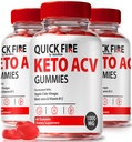 NutraRize (3 Pack) Quick Fire - Official QuickFire Keto ACV Gummies, Premium Keto+ACV Gummie, All Natural Apple Cider Vinegar Gummy, QuickFires ACV Plus Keto Gumy, Gomitas Review (180 Gummies)