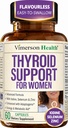 Thyroid Support for Women with Selenium, Iodine & Zinc - Advanced Complex with Ashwagandha, L-Tyrosine & B12 - Supports Energy, Metabolism & Hormonal Balance - 60 Capsules
