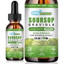 Soursop Graviola Liquid Drops - Cellular Support & Regeneration, Immune & Liver Health, Sleep Aid & Antioxidant - Soursop Extract, Sugar-Free & Gluten-Free, 2 Fl Oz