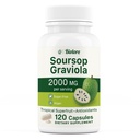 Biolore Pure Soursop Graviola Capsules - 120 Count Vegan Soursop Capsules - Gluten Free Leaf Extract for Overall Wellness and Body Support with Antioxidants