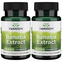 Swanson High Potency Banaba Extract - Herbal Supplement to Hep Maintain Healthy Blood Glucose Levels - Supporting Daily Health Maintenance - (90 Capsules, 60mg Each) (2 Pack)