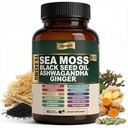 Sea Moss Black Seed Oil Ashwagandha Capsules - 10:1 Extract Blend 60ct