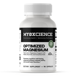 MYOXCIENCE Optimized Magnesium Glycinate + Magnesium Taurate (as ATAmag®) for High Brain Bioavailability to Support Stress Relief and Sleep | 30 Servings