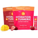 ZYN Electrolyte Drink Mix Hydration Packets, Electrolytes Powder, Hydration Packets w/Turmeric Curcumin, Vitamin C, Vitamin D, Zinc, Hydrate Electrolyte Powder Packets Bulk, Bundle of 2X 32