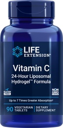 Life Extension Vitamin C 24-Hour Liposomal Hydrogel Formula, 90 Vegetarian Tablets