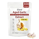 Elare Aged Garlic Extract - 300 Count 7500mg Odorless Organic Garlic Supplement for Heart & Immune Support, 2 Years Aged Garlic Extract, Vegetarian, Non-GMO, All-Natural, Antioxidant Wellness