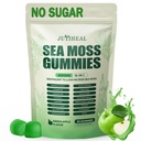 16 in 1 Sea Moss Gummies with Ashwagandha Black Seed Oil Bladder Wrack Turmeric Vitamin C & D3 with Manuka Burdock Root, Irish Sea Moss Gummies for Women & Men, Vegan Green Apple