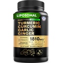 Liposomal Turmeric - High-Absorption Curcumin Supplements, Non-GMO Blend for Digestive Comfort & Daily Support - Organic Turmeric Supplement with Black Pepper (120ct, Pack of 1)