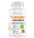 NIVELLE Turmeric Curcumin | Pure Turmeric Curcumin Supplement 1000mg | 95% Curcuminoids with Bee Propolis, Ginger, MCT Oil, Fat Soluble Vitamin C, & Black Pepper | 120 Capsules (1)