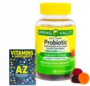 Spring Valley Adult Probiotic + Prebiotic Gummies, 60 Count +Better Guide Vitamins Supplements