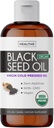 USDA Organic Black Cumin Seed Oil Liquid (8 fl oz) Premium Cold-Pressed Nigella Sativa Producing Pure - Antioxidant Supplement - Vegan, Gluten-Free, & Non-GMO (No Pills or Capsules)