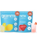 GRAMMS Clear Protein Powder 20G Protein for Women & Men | Grass-Fed Whey Isolate, Zero Sugar, Zero Lactose, Non-Bloating, Non-GMO (36 Servings - Strawberry Acai & Lemonade)