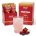 NUR Clear Whey Protein + Energy Drink Mix, Fermented BLG, Single-Serve Sticks, Superfruit, 12-Pack – Lactose-Free, Keto-Friendly, Zero Sugar, No Artificial Sweeteners