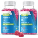 VITEEY Vitamin D3 for Adults & Teens - 2,000 IU, 50mcg, Regular Strength - Joint & Muscle Health, Immune Boost - Chewable Vitamin D Gummies - Vegetarian, Gelatin Free - Tasty Berry Flavored Gummy