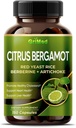 Citrus Bergamot 50:1 Extract 20,400mg with Red Yeast Rice, Garlic, Artichoke for Healthy Cholesterol, Heart Health - Made in The USA (150 Count (Pack of 1))